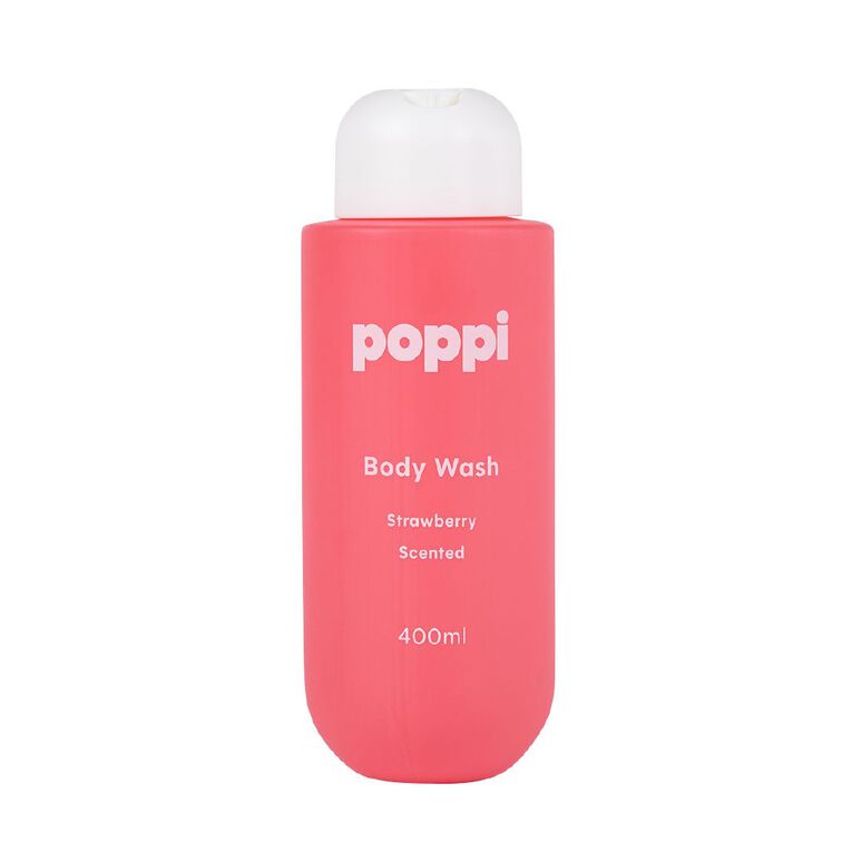 Poppi Body Wash Strawberry 400ml, , hi-res