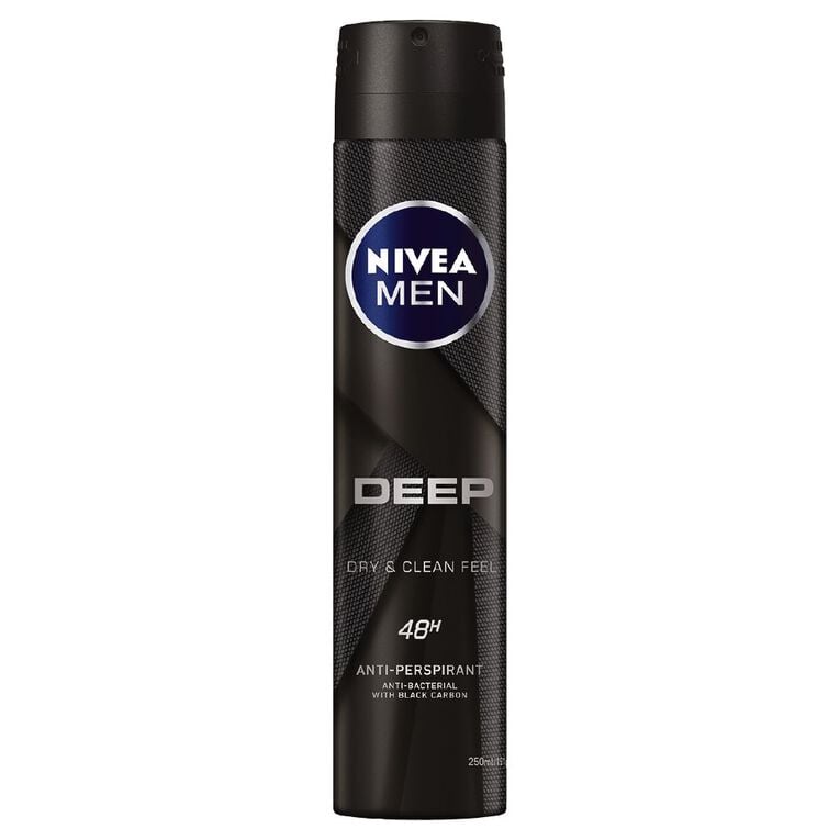 Nivea Men Antiperspirant Deodorant Deep 250ml, , hi-res