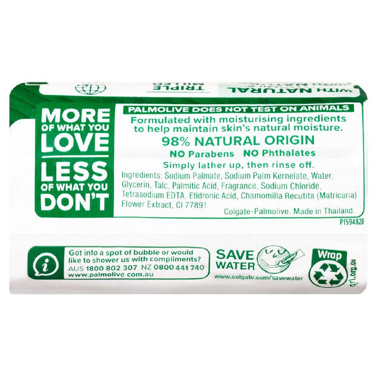 Palmolive Naturals Chamomile Balanced & Mild Soap 90g 4 Pack White, , hi-res