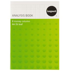 WS 8 Column Analysis Book Blue Mid A4