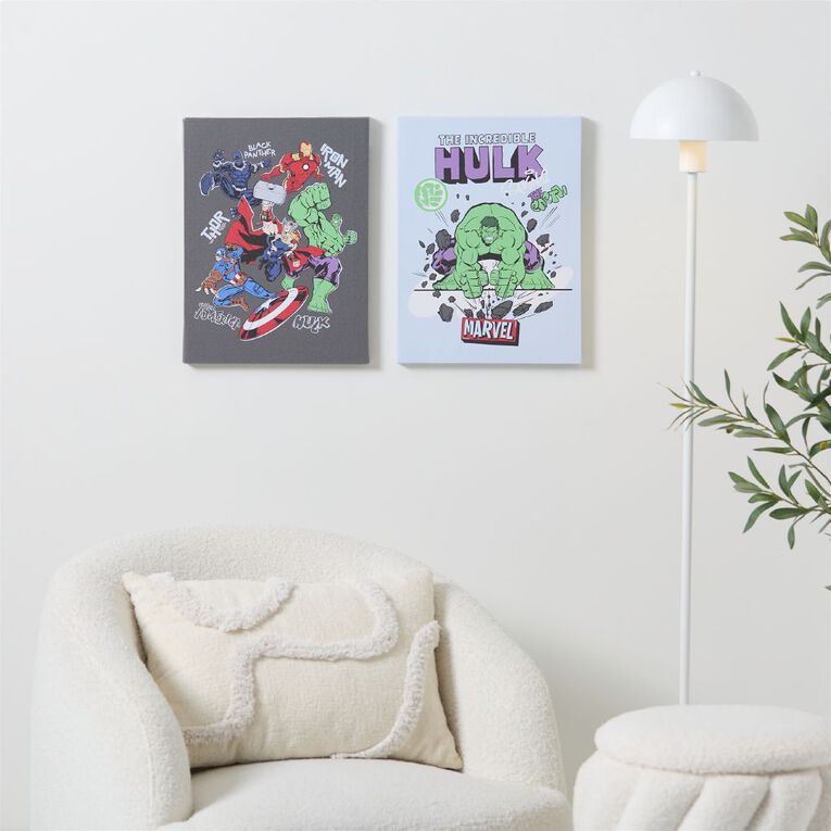 Avengers 2 Pack Printed Canvas Wall Art 30cm x 40cm, , hi-res