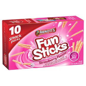 Arnott's Funsticks Strawberry 10 Pack