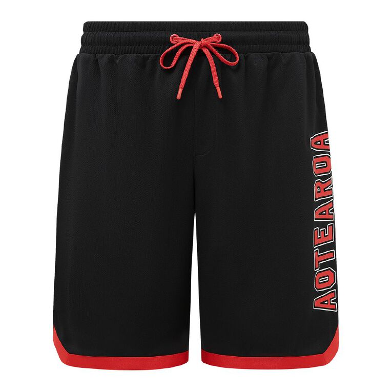 Active Intent Supporter Basketball Shorts, Black RED, hi-res
