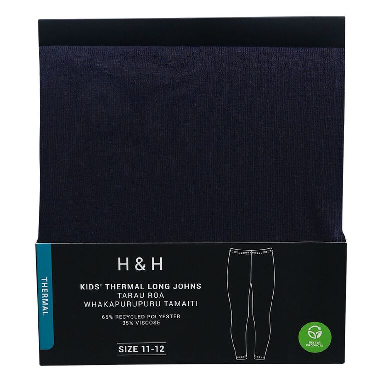 H&H Kids' Thermal Long Johns, Blue Dark, hi-res