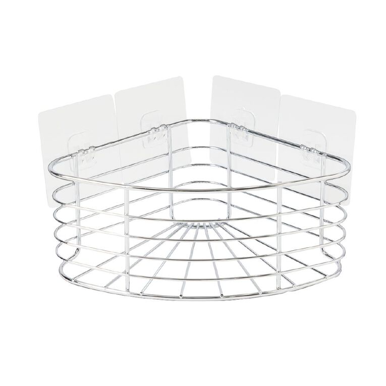 Living & Co Shower Caddy Corner Silver, , hi-res