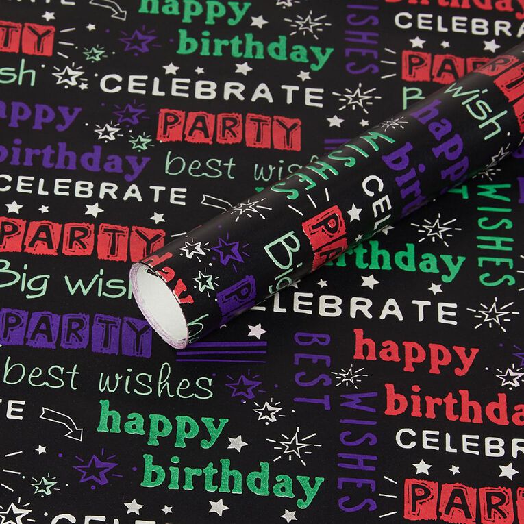 Party Inc Gift Wrap 60cm x 5m Assorted, , hi-res