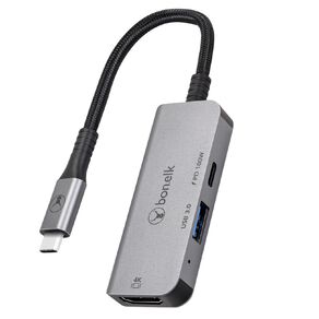 Bonelk Long Life 3in1 Multiport Hub Space Grey Black