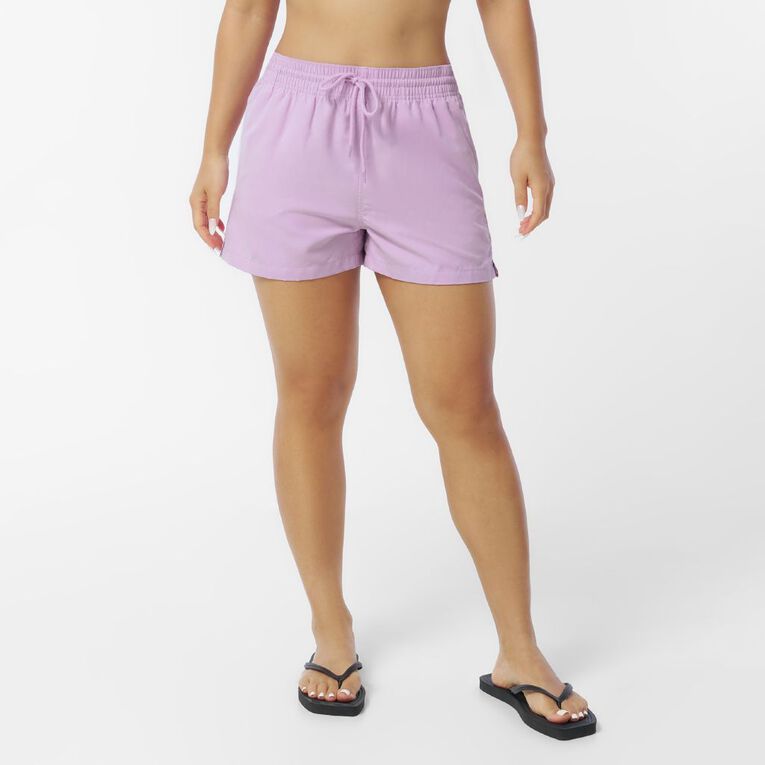 H&H Women's Short Suede Boardshorts, Purple Light, hi-res