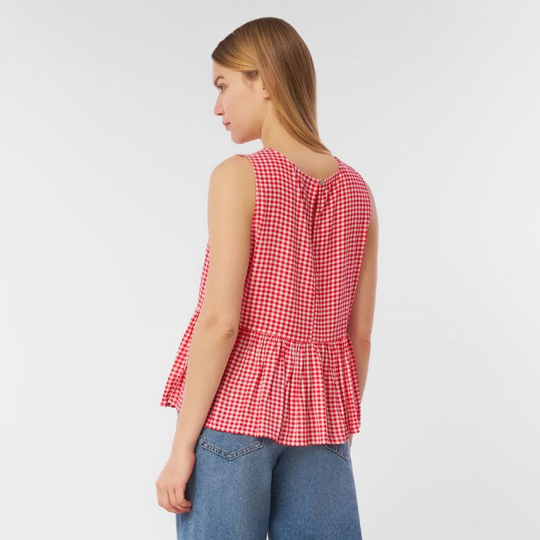 H&H Women's Side Tie Tank, Red, hi-res