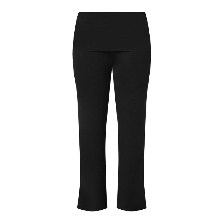 H&H Women's Jersey Flare Pants, Black, hi-res