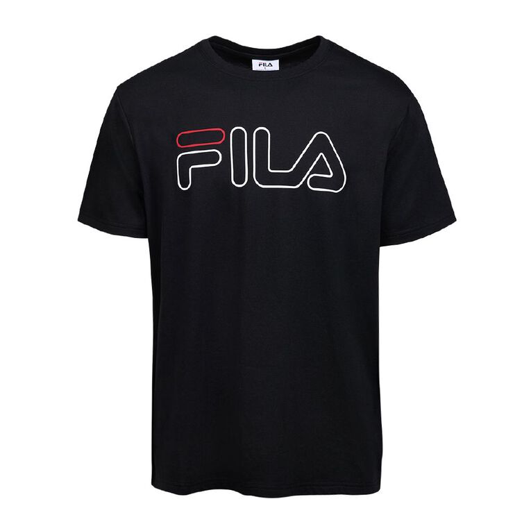 Fila Men's Outline Tee, Black, hi-res