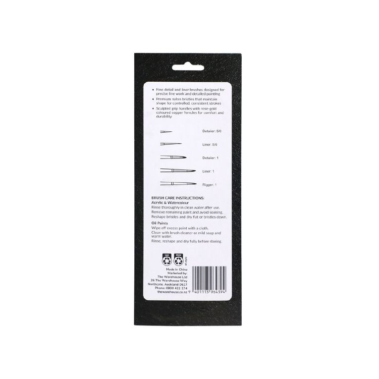 Uniti Gallery Detail Brush 5 Pack, , hi-res