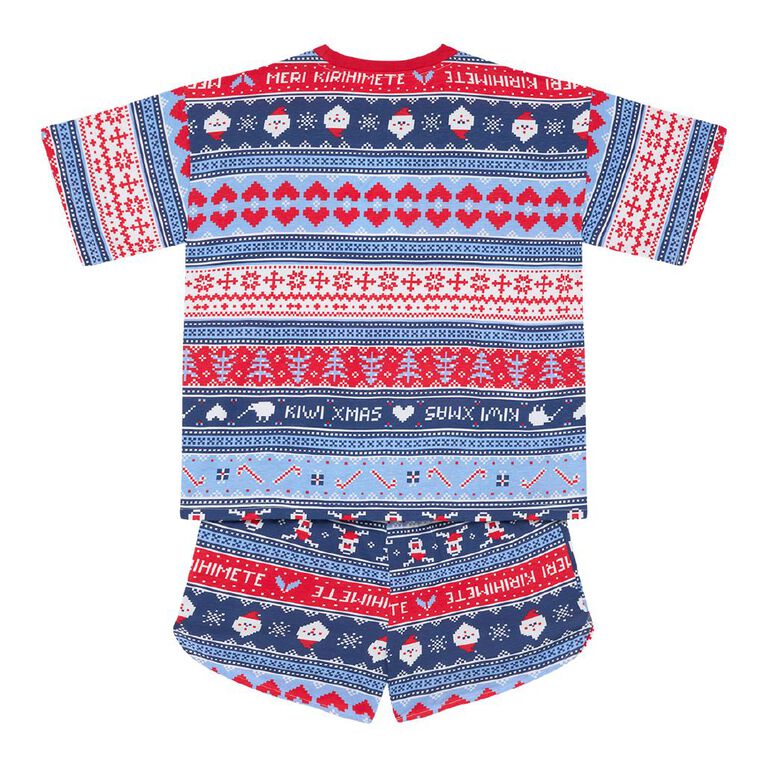 H&H Girls' Family Christmas Pyjama Set, Blue Light, hi-res