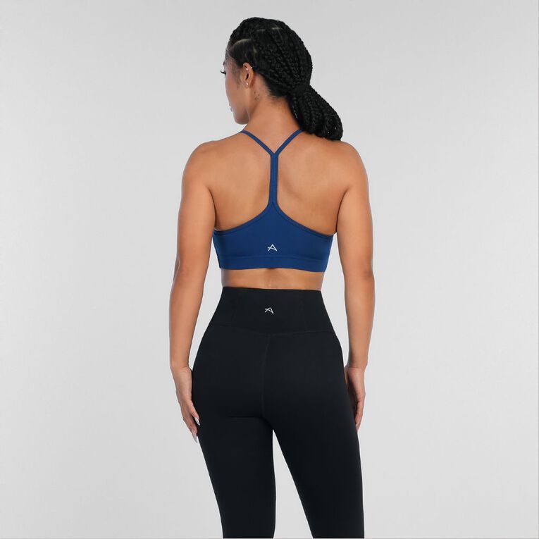 Active Intent Women's Thin Strap Crop Top, Blue Dark, hi-res
