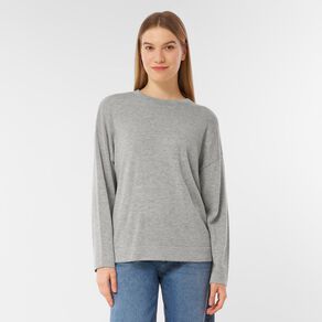 H&H Women's Merino Blend Crew Neck Knit