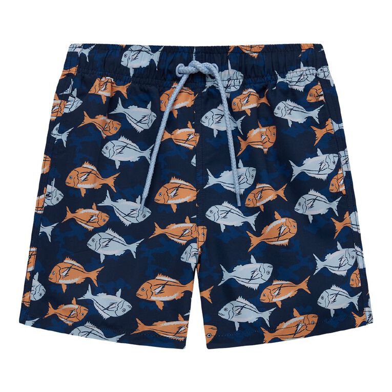 Young Original Microfibre Swim Shorts, Blue Dark, hi-res