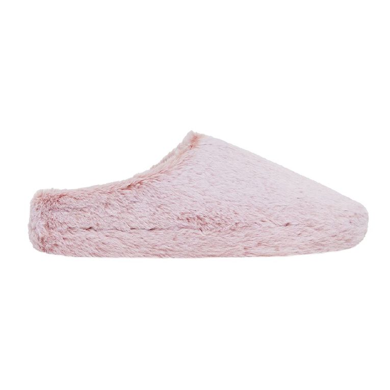 H&H Women's Fluffy Low Back Scuff Slippers, Purple Light, hi-res