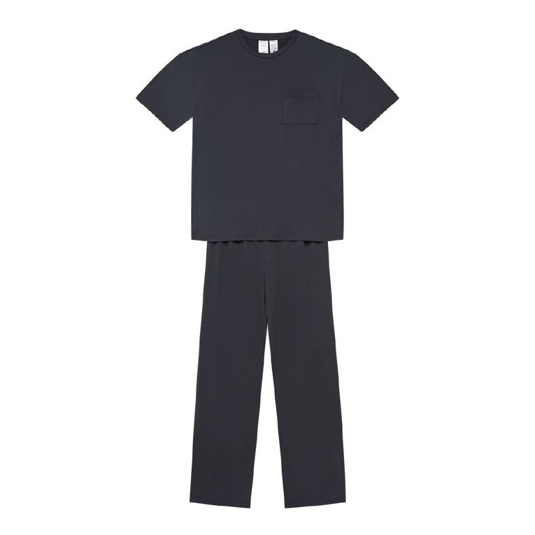 H&H Boys' Comfy Pyjama Set, Grey Dark, hi-res