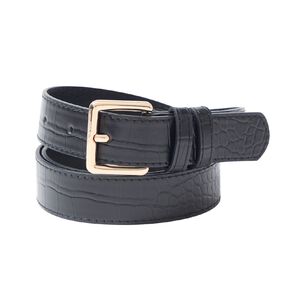 H&H Women's Faux Croc Texture Belt