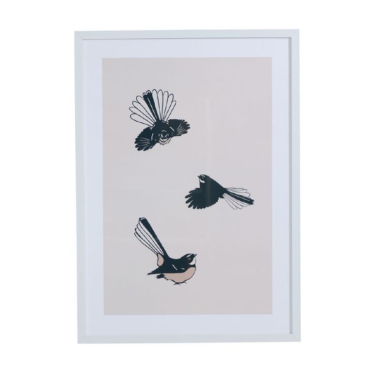 Living & Co Fantail Trio Framed Wall Art 50cm x 70cm, , hi-res