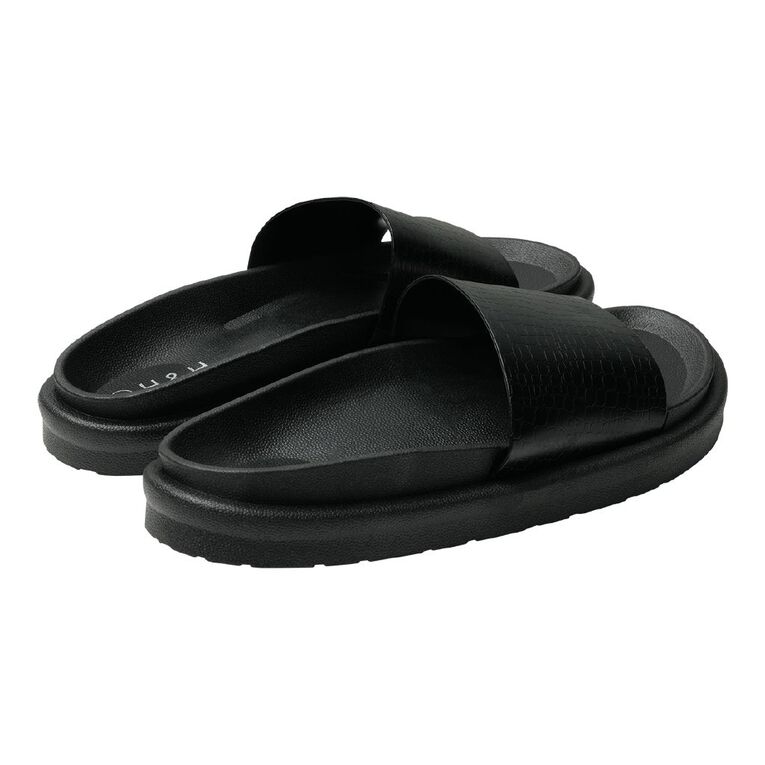 H&H Women's Addie Slides, Black, hi-res
