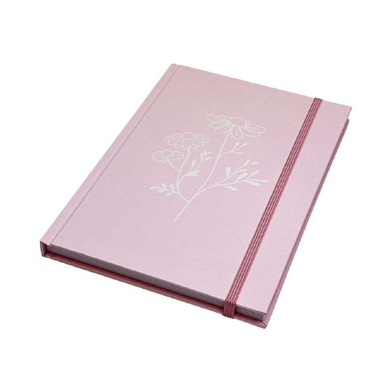 Uniti Stationery Country Calling Flowers A5 Pink Notebook, , hi-res