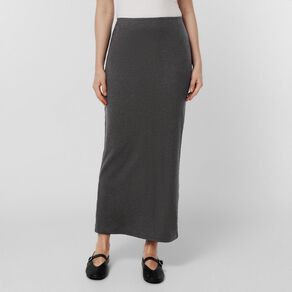 H&H Women's Rib Knit Maxi Skirt