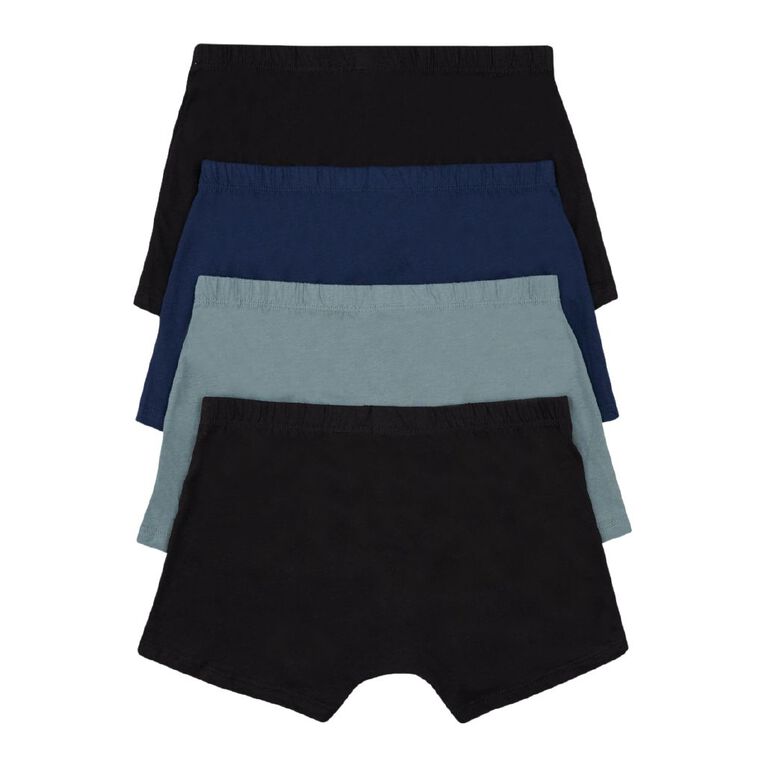Rio Men's Tunnel Trunks 4 Pack, Blue/Grey, hi-res