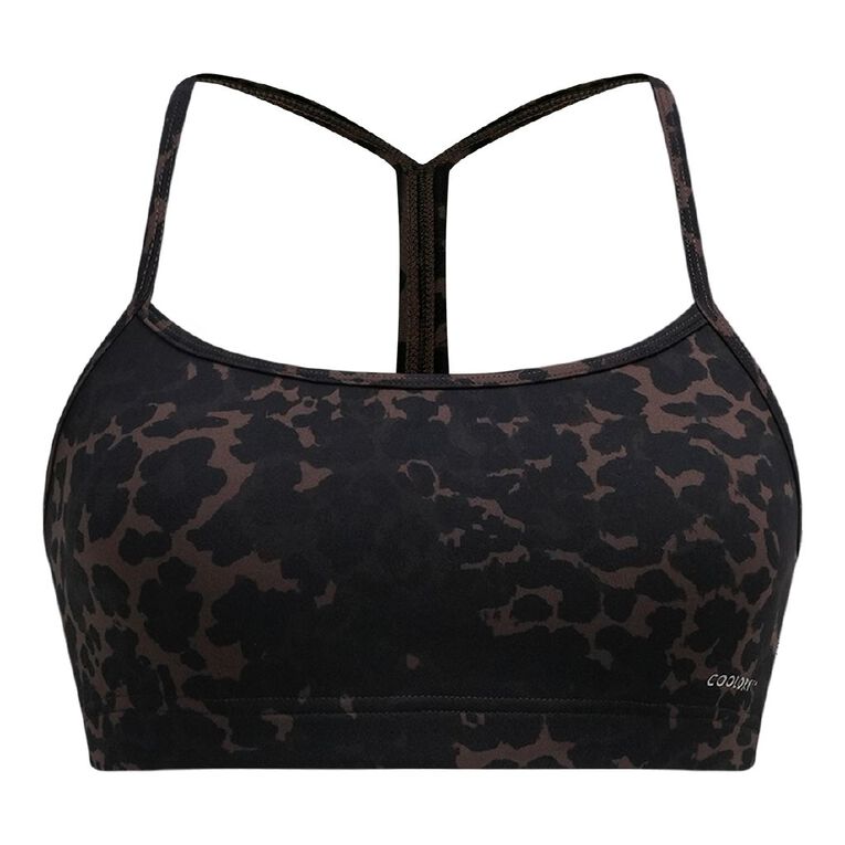 Active Intent Women's Active Thin Strap Crop, Brown Dark, hi-res