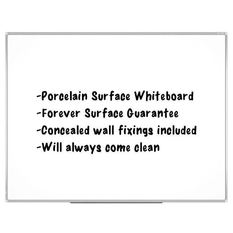 Boyd Visuals Porcelain Whiteboard White 600mm x 400mm White, , hi-res