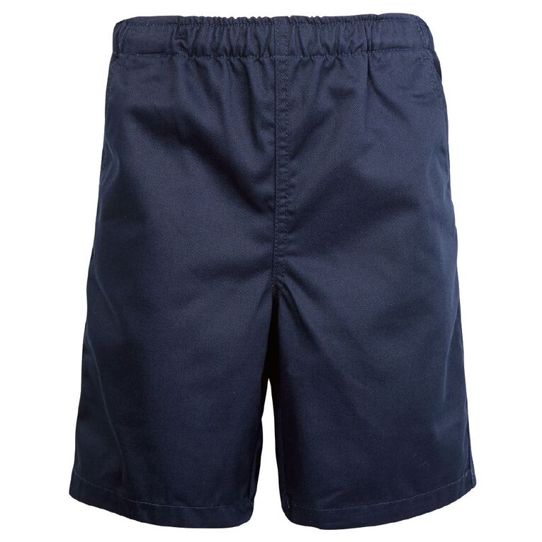 Schooltex Kids' Drill Rugger Shorts, Navy, hi-res