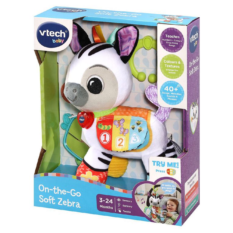Vtech On The Go Soft Zebra The Warehouse