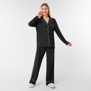 H&H Women's Comfy Button Up Pyjama Set