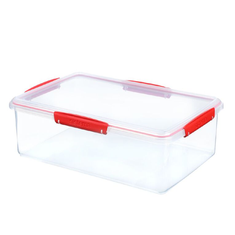 Sistema Klip It Red Rectangular Box Clear 7L Clear 7L, , hi-res