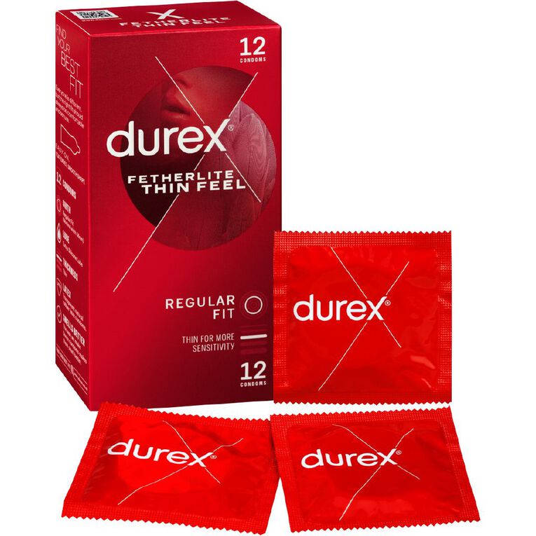 Durex Condoms Thin Feel 12 Pack, , hi-res