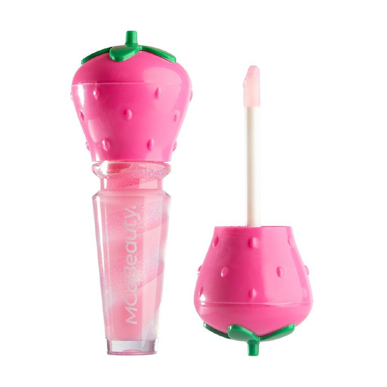 MCoBeauty Candy Collection Strawberry Spiral Lip Gloss Shimmer Pink, , hi-res