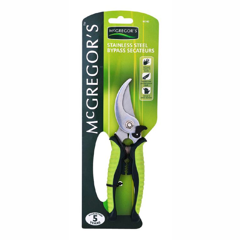 McGregor's Stainless Steel Blade Bypass Secateurs, , hi-res
