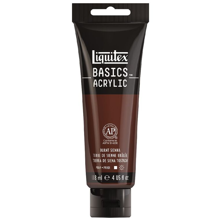 Liquitex Basics Acrylic 118ml Burnt Sienna, , hi-res