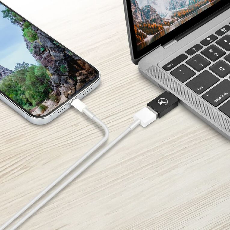 Bonelk USB-C to USB-A 3.0 Adapter Black Black, , hi-res
