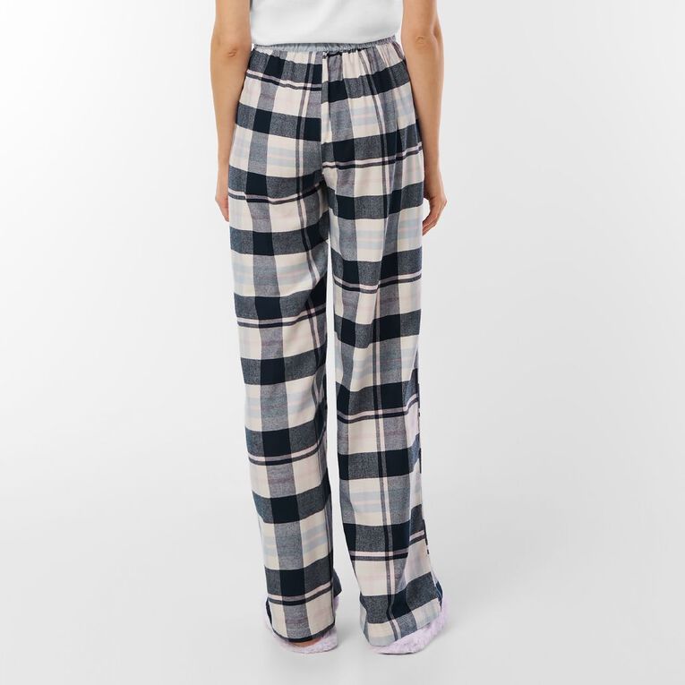 H&H Women's Boyfriend Flanelette Sleep Pants, Blue Dark, hi-res
