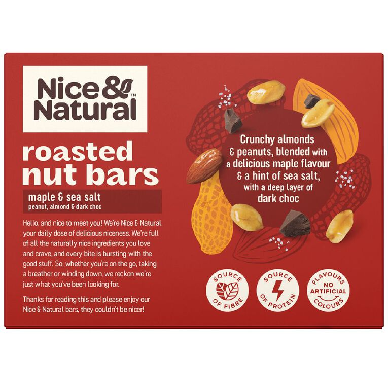 Nice & Natural Roasted Nut Bars Maple Almond 6 Pack, , hi-res