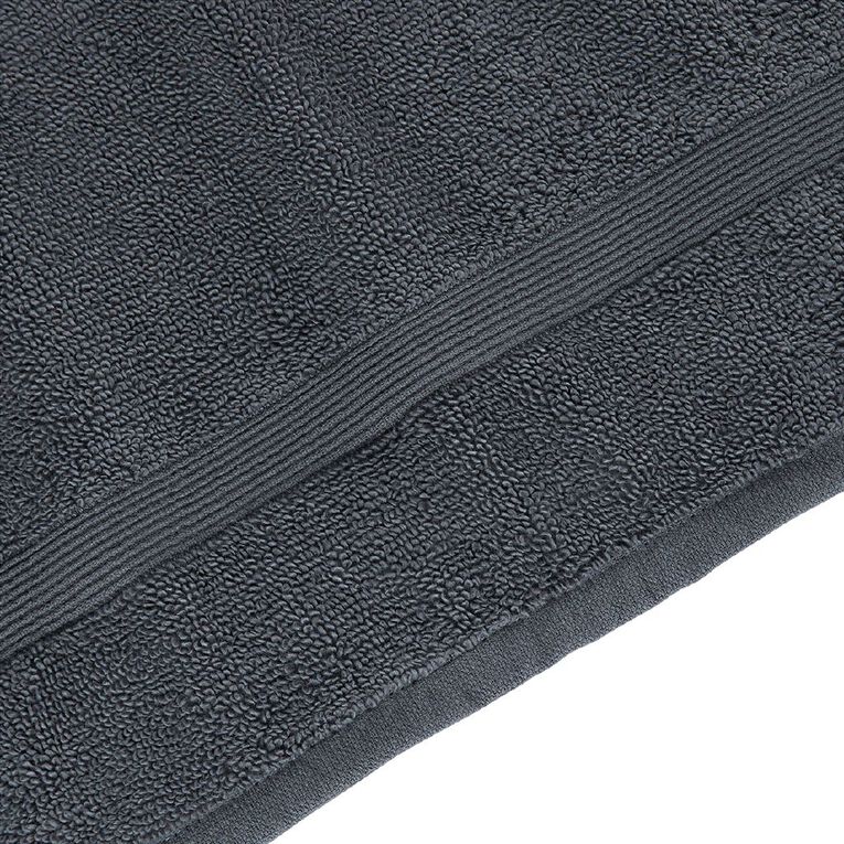 Living & Co Plush Plain Hand Towel Charcoal 40cm x 65cm, , hi-res