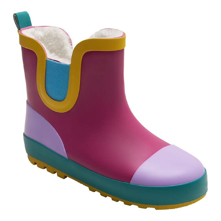Young Original Senior Kids' Rubber Ankle Gumboots, Pink, hi-res