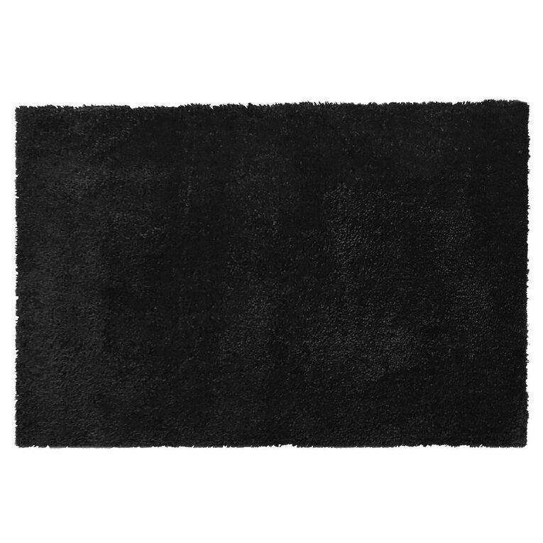 Living & Co Chicago Small Rug Black 70 x 140cm, , hi-res