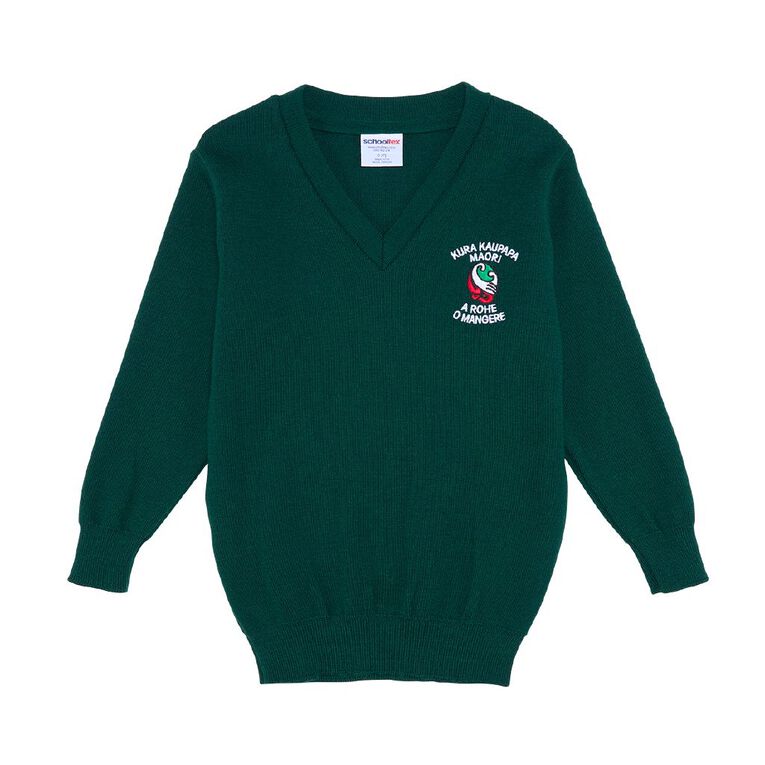 Schooltex TKKM O Mangere Jersey with Embroidery, Bottle Green, hi-res