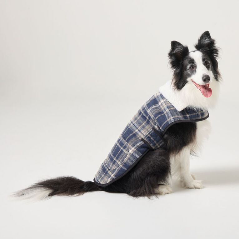 Petzone Check Jacket Blue Large, , hi-res