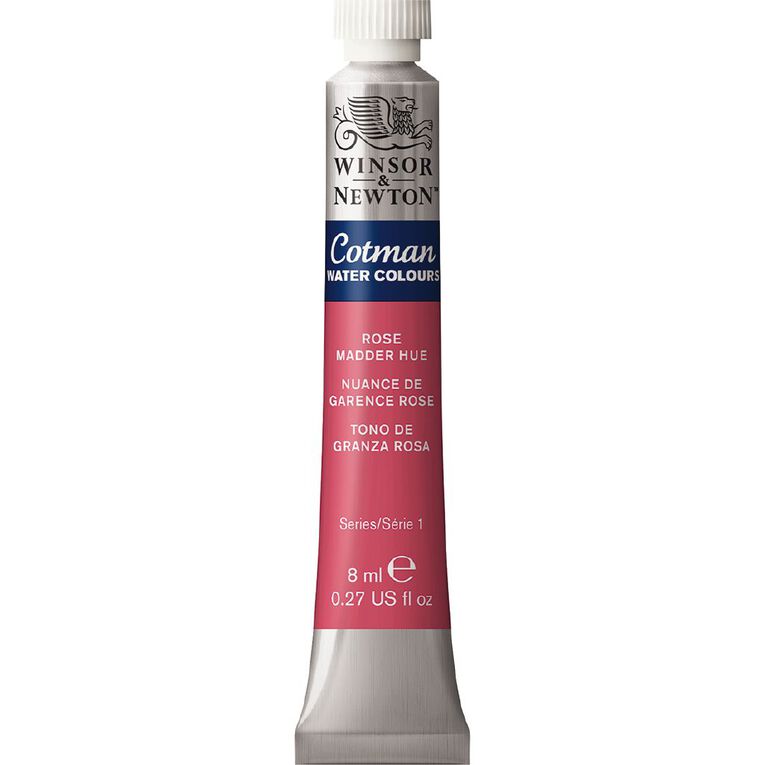 Winsor & Newton Cotman Watercolour Paint 8ml Rose Madder Hue, , hi-res