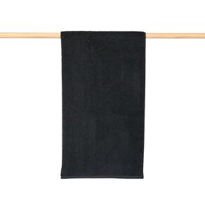 Living & Co Plush Plain Spa Towel Black