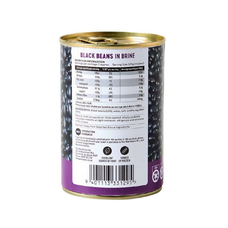 Market Kitchen Black Beans 400g, , hi-res