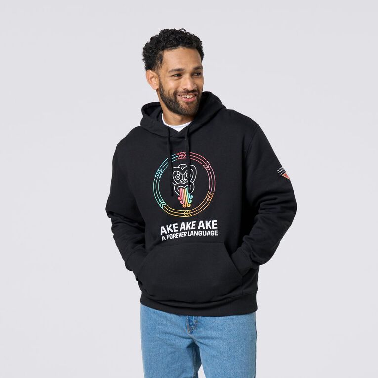 MLC Adults' Matariki Hoodie, Black, hi-res